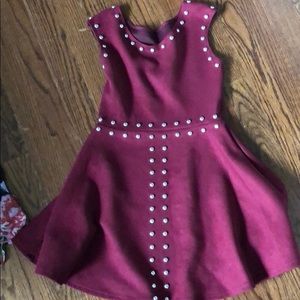 Maroon studded dress